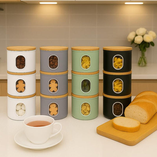 Airtight Storage Canisters for Coffee, Tea & Sugar
